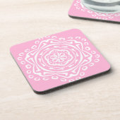 Dessous-de-verre Rose Mandala (Côté gauche)