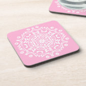 Dessous-de-verre Rose Mandala (Côté gauche)