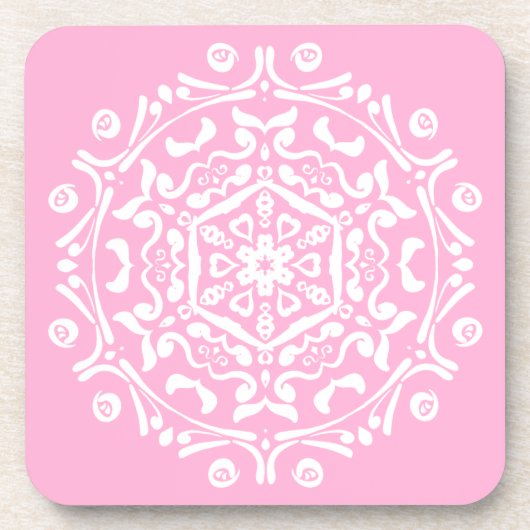 Dessous-de-verre Rose Mandala (Devant)