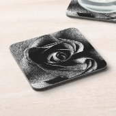 DESSOUS-DE-VERRE ROSE NOIR (Côté gauche)