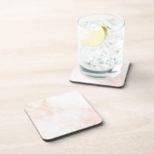 Dessous-de-verre Rose Or couleur marbre rose clair (Côté Droit)