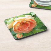 Dessous-de-verre Rose orange (Côté gauche)