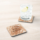 Dessous-de-verre Rose Peach Gold Glam (Côté Droit)