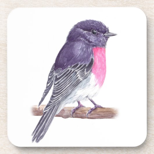 Dessous-de-verre Rose robin (Devant)