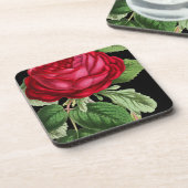 Dessous-de-verre Rose rouge (Côté gauche)
