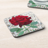 Dessous-de-verre Rose rouge foncé (Côté gauche)