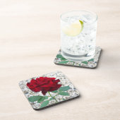 Dessous-de-verre Rose rouge foncé (Côté Droit)