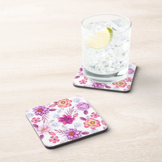 Dessous-de-verre Rose violette (Côté Droit)