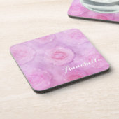 Dessous-de-verre Roses aquarelle (Côté gauche)