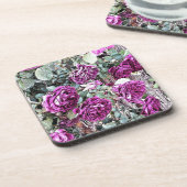 Dessous-de-verre Roses Contour à l'encre (Côté gauche)