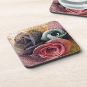 Dessous-de-verre Roses de la Raffie (Côté gauche)