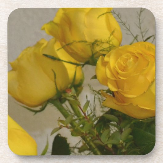 Dessous-de-verre Roses jaunes (Devant)
