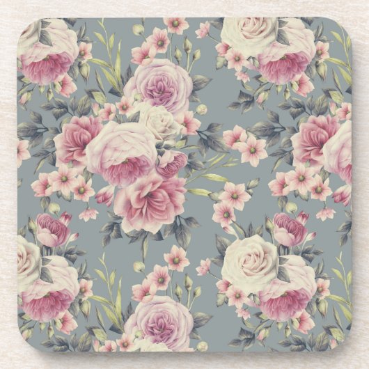 dessous de verre roses roses (Devant)