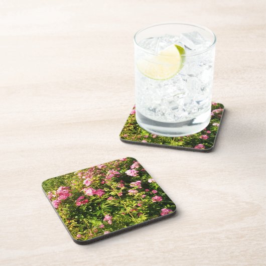 Dessous-de-verre Roses roses en fleur (Côté Droit)