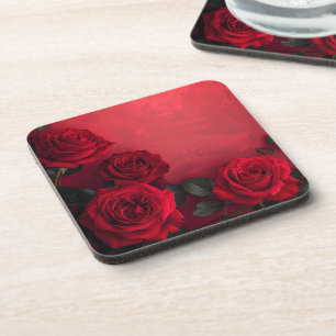 Dessous-de-verre Roses Rouges Gothiques Élégantes