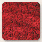 Dessous-de-verre Roses rouges - photo de près (Devant)
