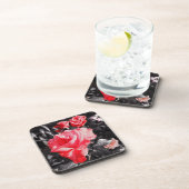 Dessous-de-verre Roses rouges romantiques (Côté Droit)
