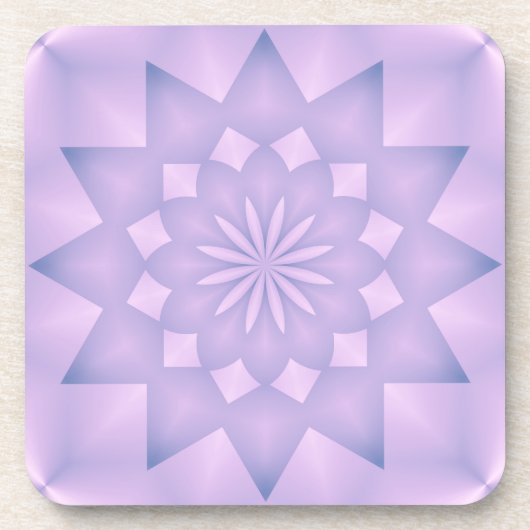 Dessous-de-verre Rosette rose et Lilac (Devant)
