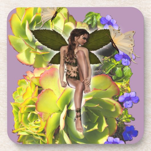 Dessous-de-verre Rosette Succulent visiteurs (Devant)