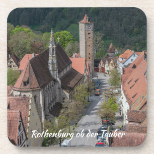 Dessous-de-verre Rothenburg ob der tauber vieille ville d'en haut