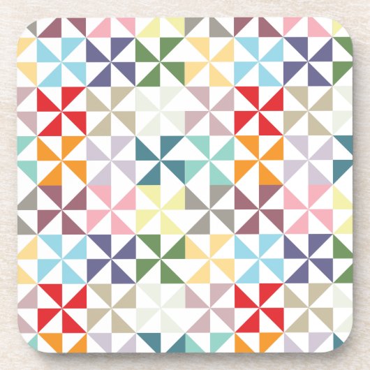 Dessous-de-verre Roue géométrique colorée (Devant)