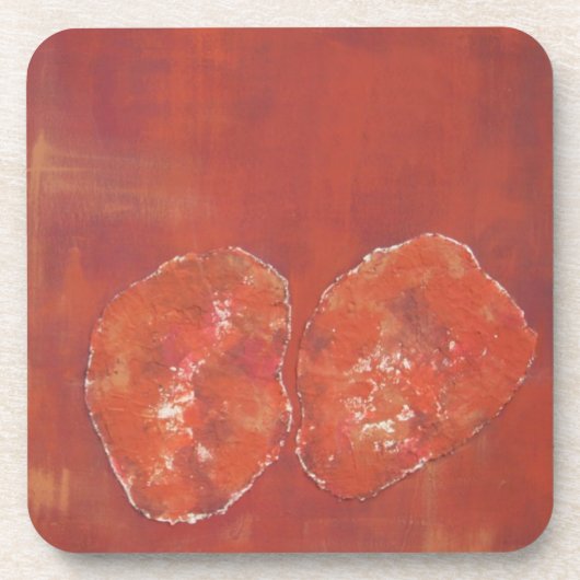 Dessous de verre rouge Ameoba Cork (Devant)
