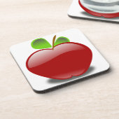 Dessous de verre rouge Apple Cork (Côté gauche)