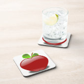 Dessous de verre rouge Apple Cork (Côté Droit)