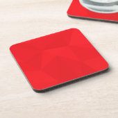 Dessous-de-verre Rouge, cool, unique, tendance, conception géométri (Côté gauche)