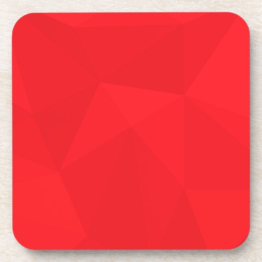 Dessous-de-verre Rouge, cool, unique, tendance, conception géométri (Devant)