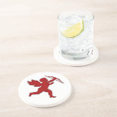 Dessous de verre rouge cupide (Côté)