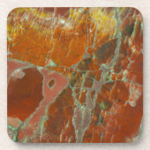 Dessous-de-verre Rouge et bois Petrified d'or (Devant)