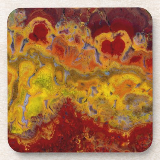Dessous-de-verre Rouge et jaune Crayloa Jasper (Devant)