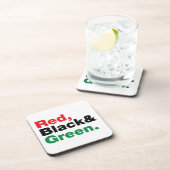 Dessous-de-verre Rouge, Noir et Vert. (Côté Droit)