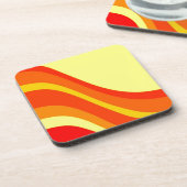 Dessous-de-verre Rouge orange et jaune (Côté gauche)