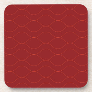 Dessous-de-verre Rouge, simple, élégant, cool vague abstraction art