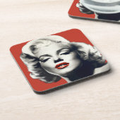 Dessous-de-verre Rouge sur les lèvres rouges Marilyn (Côté gauche)