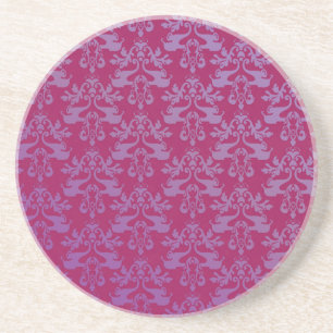 Dessous de verre rouge violet/regal à motif élépha