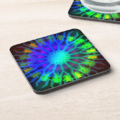 Dessous-de-verre Rougeoyer dans l'art foncé de kaléidoscope (Côté gauche)