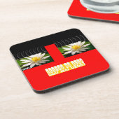 Dessous de verre rouges d'amusement (Côté gauche)