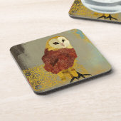 Dessous de verre rouges d'or de hibou (Côté gauche)