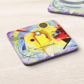 Dessous de verre rouges jaunes de Kandinsky (Côté gauche)