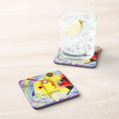 Dessous de verre rouges jaunes de Kandinsky (Côté Droit)