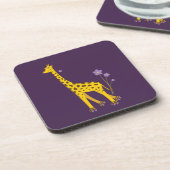 Dessous-de-verre Rouleau de Giraffe mignonne Patinage violet (Côté gauche)