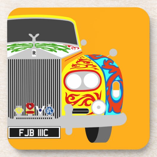 Dessous-de-verre Rouleau de voiture psychédélique de Lennon (Devant)