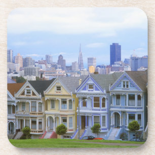 Dessous-de-verre Row of Victorian Homes