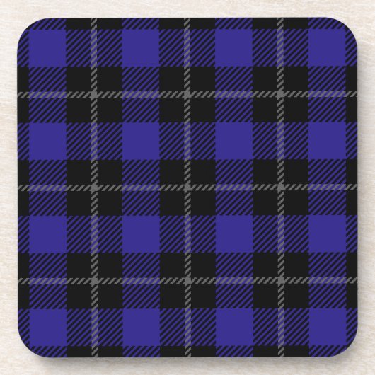 Dessous-de-verre Royal Blue Black Plaid (Devant)