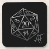 Dessous-de-verre RPG Crit AF | Imaginaire Tabletop Retro Gamer Dice (Devant)