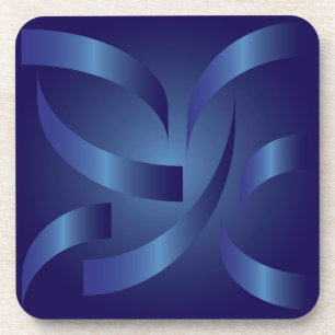 Dessous-de-verre rubans saphir