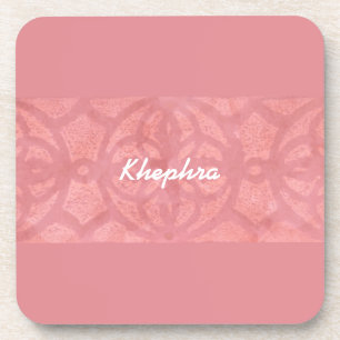 Dessous-de-verre Ruddy Pink Batik Nom Monogrammé